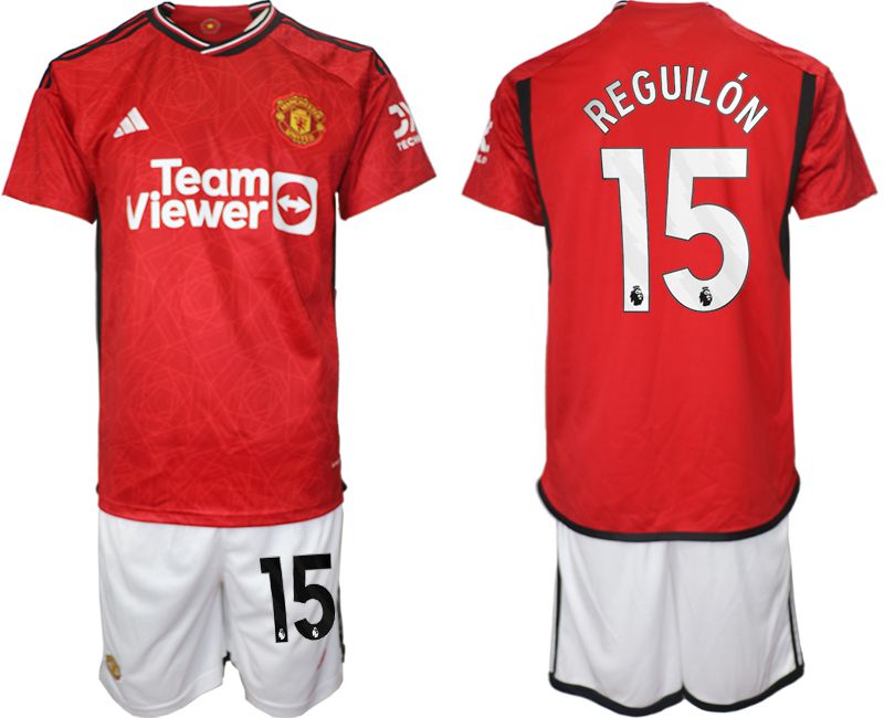 Men 2023-2024 Club Manchester United home red #15 Soccer Jersey->->Soccer Club Jersey
